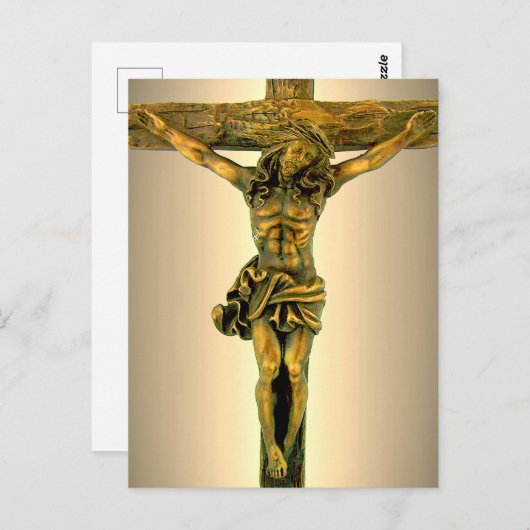 Christus op het Briefkaart van het kruis (Voorkant / Achterkant)