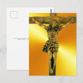 Christus op het Briefkaart van het kruis (Voorkant / Achterkant)