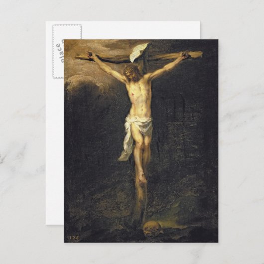 Christus op het kruis, 1672 briefkaart (Voorkant / Achterkant)