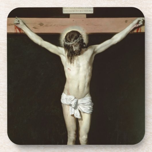 Christus op het kruis, c.1630 drankjes onderzetter (Voorkant)