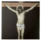 Christus op het kruis, c.1630 tegeltje (Voorkant)