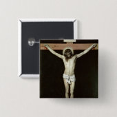 Christus op het kruis, c.1630 vierkante button 5,1 cm (Voorkant /achterkant)