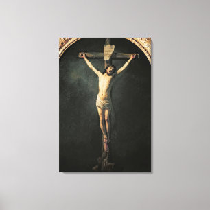 Christus op het kruis canvas afdruk
