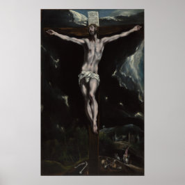 Christus op het kruis door El Greco Poster