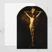 Christus op het kruis door Rembrandt Feestdagenkaart (Voorkant / Achterkant)
