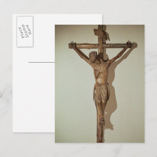 Christus op het kruis, genaamd "Le Devot Christus" Briefkaart (Voorkant / Achterkant)
