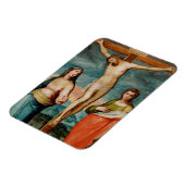 Christus op het kruis met heiligen magneet (Linkerzijde)