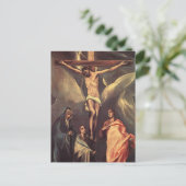 Christus op het kruis met twee Marianen door El Gr Briefkaart (Staand voorkant)