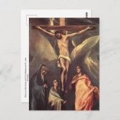 Christus op het kruis met twee Marianen door El Gr Briefkaart (Voorkant / Achterkant)