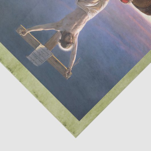 Christus op het kruis, ontkoppeling tissuepapier (Detail)