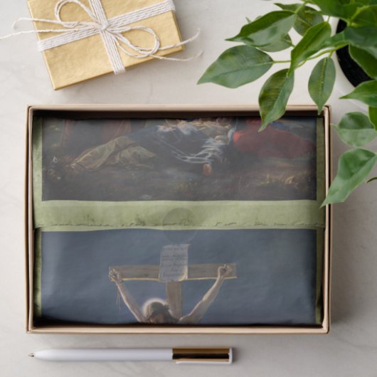 Christus op het kruis, ontkoppeling tissuepapier (Geschenk)