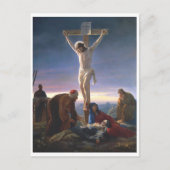 Christus op het kruis, religie briefkaart (Voorkant)