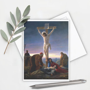 Christus op het kruis, religie briefkaart