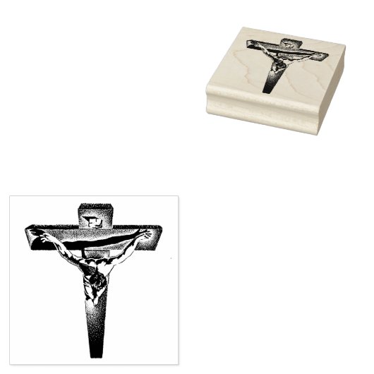 Christus op het kruis rubberstempel (Gestempeld)