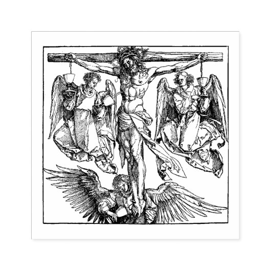 Christus op het kruis rubberstempel (Afrduk)