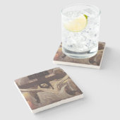 Christus op het kruis stenen onderzetter (Zijkant)