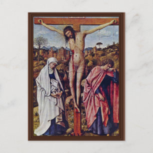 Christus op het kruis tussen Mary en John bij Eyck Briefkaart