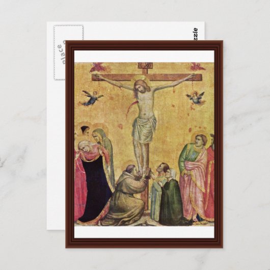 Christus op het kruis tussen Mary en John Briefkaart (Voorkant / Achterkant)