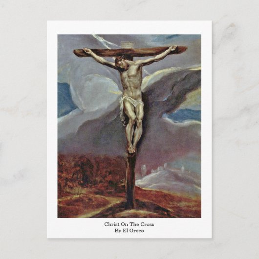 Christus op het kruis van El Greco Briefkaart (Voorkant)