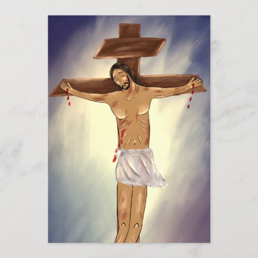 Christus op het kruispapier Icon Kaart (Voorkant)