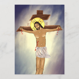 Christus op het kruispapier Icon Kaart