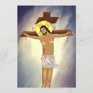 Christus op het kruispapier Icon Kaart