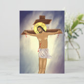 Christus op het kruispapier Icon Kaart (Staand voorkant)