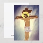 Christus op het kruispapier Icon Kaart (Voorkant / Achterkant)