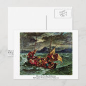 Christus op het Zee van Galilee Briefkaart (Voorkant / Achterkant)