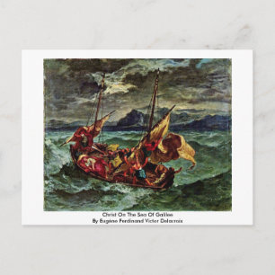 Christus op het Zee van Galilee Briefkaart