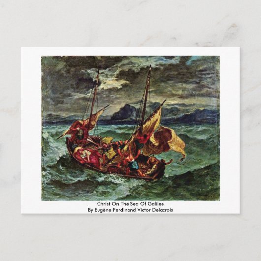 Christus op het Zee van Galilee Briefkaart (Voorkant)