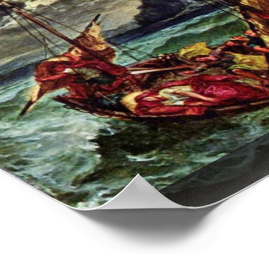 Christus op het Zee van Galilee Poster (Hoek)