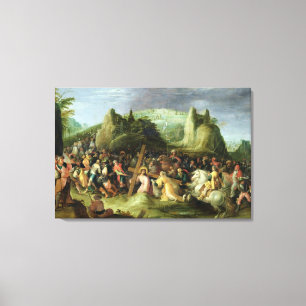 Christus op weg naar Calvariatie Canvas Afdruk