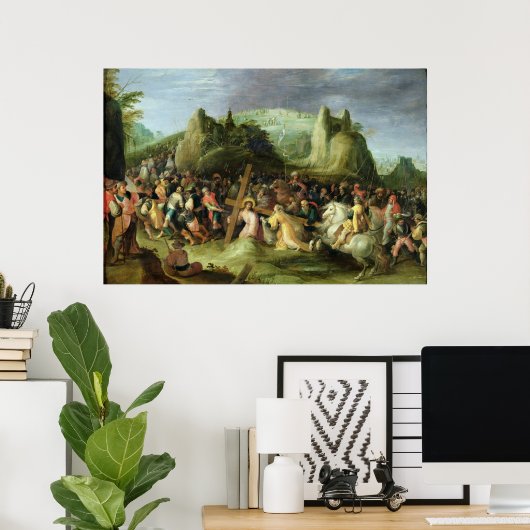 Christus op weg naar Calvariatie Poster (Thuiskantoor)