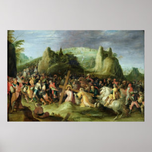 Christus op weg naar Calvariatie Poster