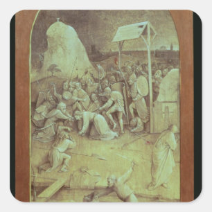 Christus op weg naar Calvariatie Vierkante Sticker