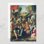 Christus op weg naar Golgotha Feestdagenkaart (Voorkant / Achterkant)