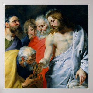 Christus' opdracht aan Petrus, Peter Paul Rubens P Poster