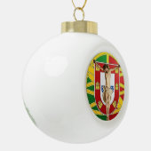 Christus over de Portugese vlag Keramische Bal Ornament (Links)