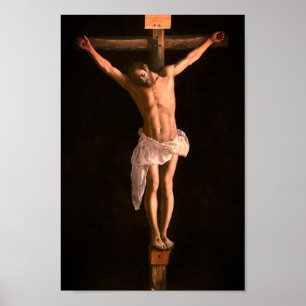 Christus over het kruis door Francisco De Zurbarán Poster