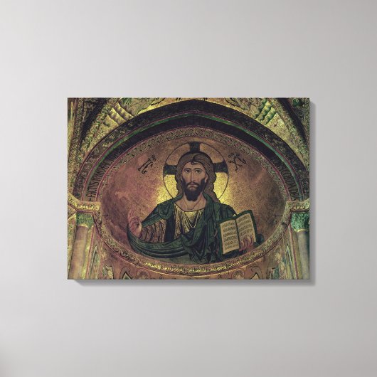 Christus Pantocrat in de apse Canvas Afdruk (Voorkant)