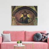 Christus Pantocrat in de apse Canvas Afdruk (Insitu (Woonkamer))