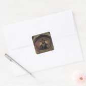 Christus Pantocrat in de apse Vierkante Sticker (Envelop)