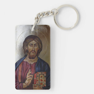 Christus Pantocrator - Byzantijns stijlpictogram Sleutelhanger