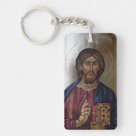 Christus Pantocrator - Byzantijns stijlpictogram Sleutelhanger