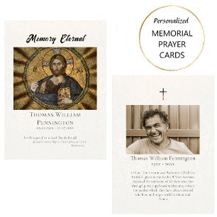 Christus Pantocrator Byzantijnse rouwkaart Plaatskaartje