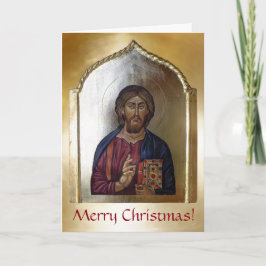 Christus Pantocrator - Byzantijnse stijl icoon Feestdagen Kaart