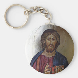 Christus Pantocrator - Byzantijnse stijl icoon Sleutelhanger