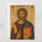 Christus Pantocrator door Byzantine Icon Bedankkaart (Voorkant)