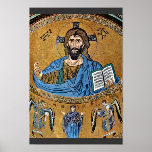 Christus Pantocrator door Meister von Cefalã¹ (Bes Poster (Voorkant)